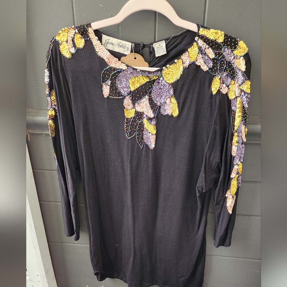 Vintage Jane Ashley Top with sequin embellishment